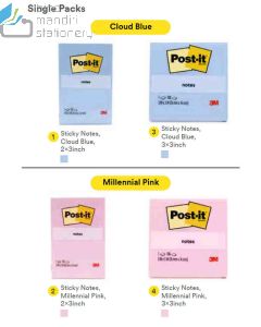 Contoh Alat Perlengkapan Kantor merk 3M Post-it , Gambar Produk 3M Post-it 654-1MP Sticky Note 76x76mm Millenial Pink harga 11500 di Toko Peralatan Sekolah Murah