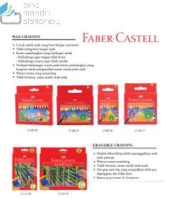 Foto Hexagonal Oil Pastel Twist Krayon Eraseble Crayon Wax Jumbo and regular crayon 12 18 24 48 60 warna Faber Castell merek Faber Castell