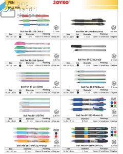 Contoh Joyko BallPen BP-264 (Spino) Pena Pulpen merek Joyko