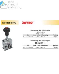 Joyko Numbering NM-100 (6 digits) Stempel Angka Penomoran Otomatis