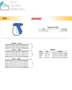 Foto Joyko Tag Pin TPN-0 Isi Refill Alat Tembak Label  merek Joyko